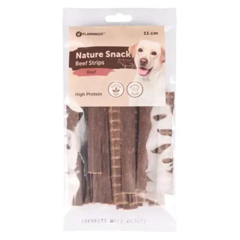 Flamingo Dog Strips Treat With Beef Flavor