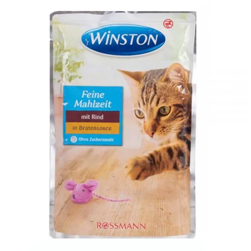 Winston Adult Wet Cat Food With Beef &amp; Liver In Gravy
