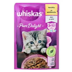 Whiskas Pouch Kitten Wet Food With Chicken Flavor In Jelly