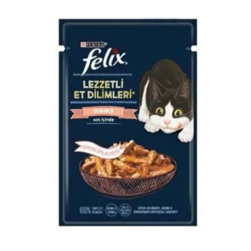 Felix Pouch Adult Wet Cat Food With Salmon In Gravy