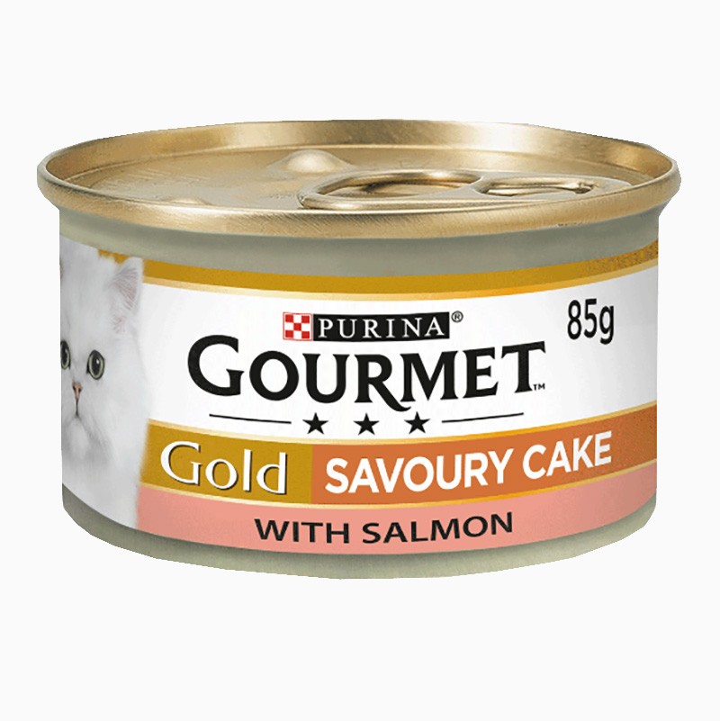 Gourmet Gold Savoury Cake Salmon Fish Wet Cat Food 