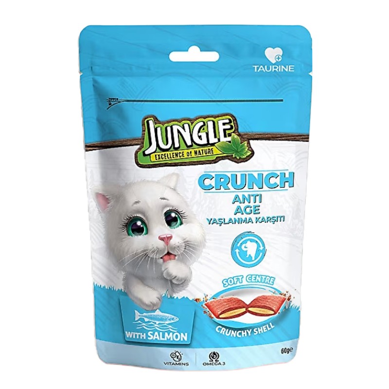 Jungle Crunch Dry Cat Treat Hairball Control With Chicken