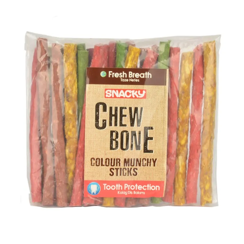 Snacky Dog Treat Chew Bone Colour Munchy Sticks