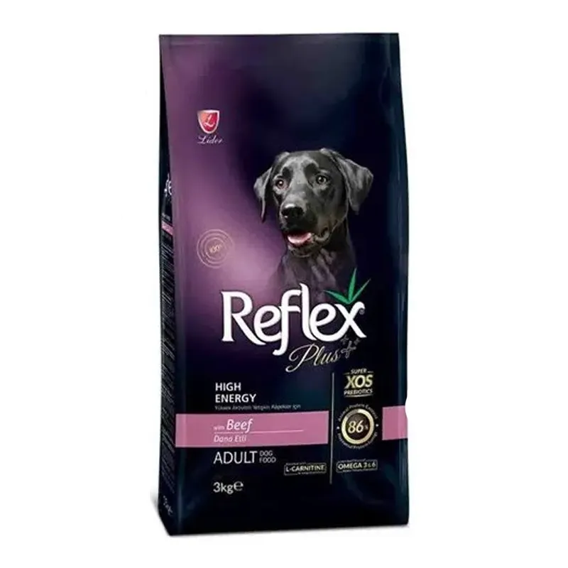 Reflex Plus High Energy Adult Dog Food with Beef