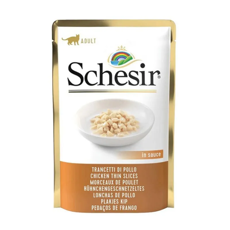 Schesir Cat Chicken Thin Slices In Gravy Pouch