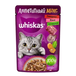 Whiskas Pouch Adult Beef &amp; Vegetables In Jelly Cat Food