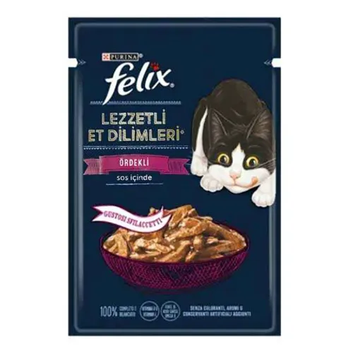 Felix Delicious Wet Cat Food with Duck In Gravy