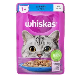 Whiskas Pouch Adult Wet Cat Food With Tuna Fish Flavor In Jelly