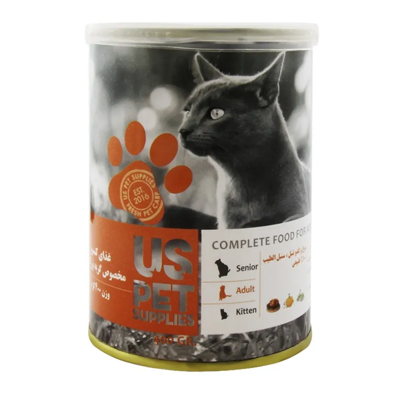 Us Pet Canned Adult Wet Cat Food With Chicken &amp; Pumpkin &amp; Valerian Flavor