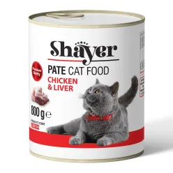 Shayer Pate Canned Adult Wet Cat Food With Chicken &amp; Liver Flavor