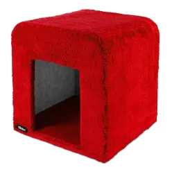 Red wooden dog crate, B code