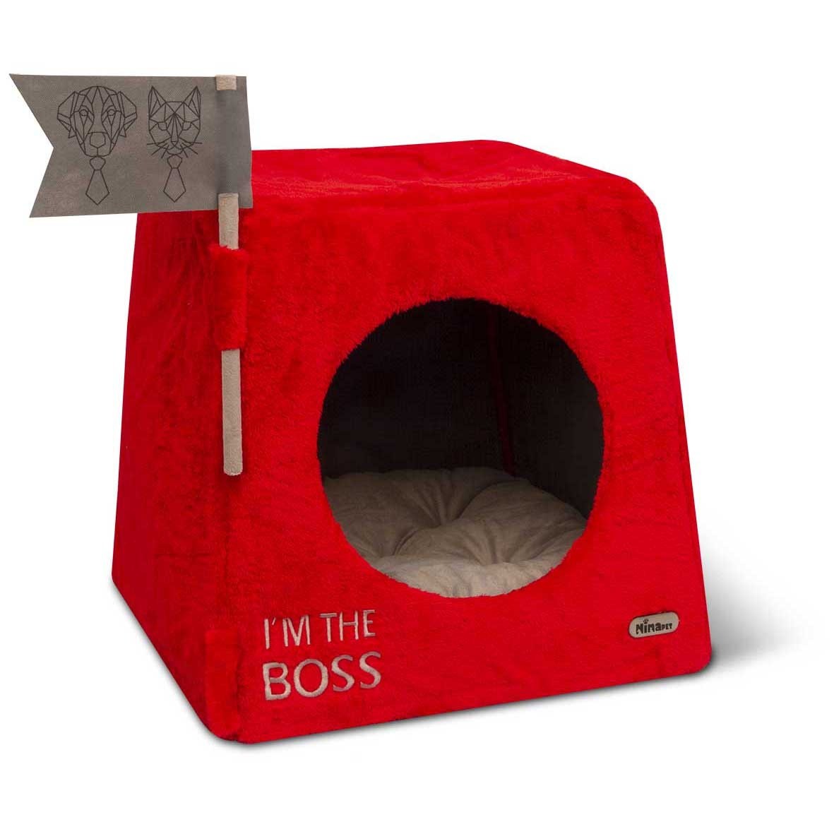 Red boss 3-in-1 dog cat crate