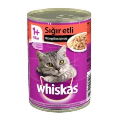 Whiskas Canned Adult Wet Cat Food With Beef In Gravy