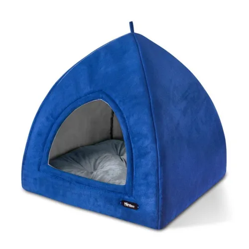 Triangular cat &amp; dog bed, blue color