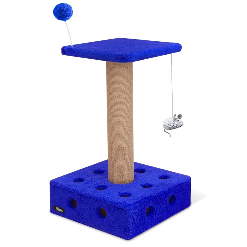 Two-Story Cat Scratcher Cheesy, Blue Color