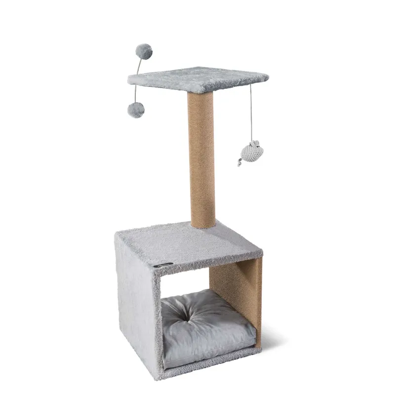 Box Scratcher Cat, Model A Simple, Gray Color