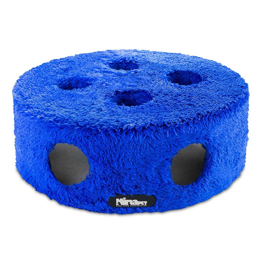 Round Cheesy Cat Game Box, Blue Color