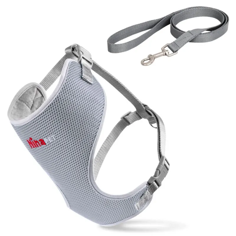 Dog &amp; Cat Shoulder Harness, Whit Pad &amp; Lead