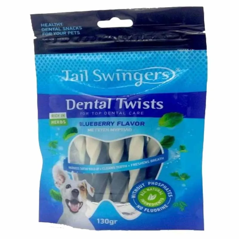 Tail Swingers Small Breeds Dental twists Blueberry Flavor