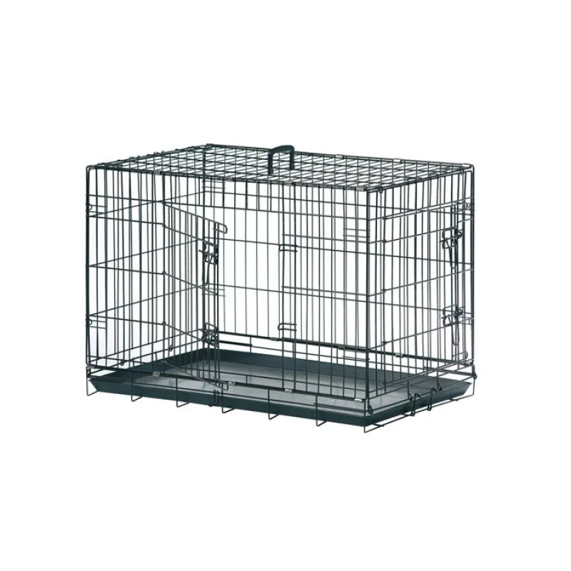 wire cage for dog black 2 dors