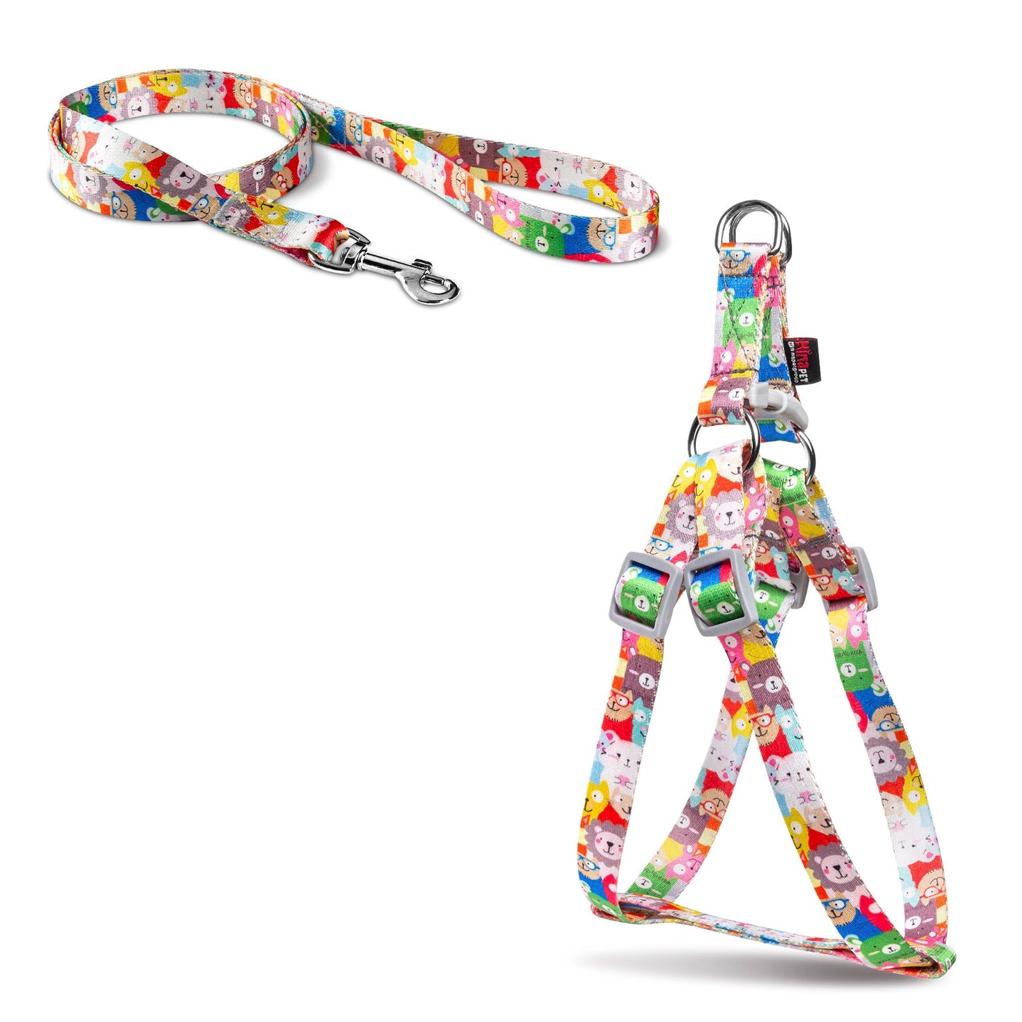  Dog &amp; Cat Shoulder Harness, Rhythm Model, Whit Lead