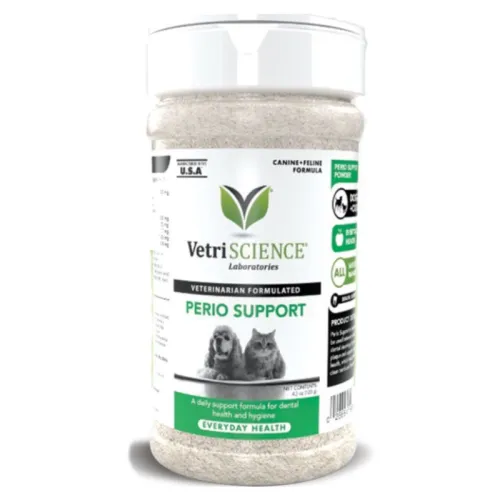 VetriScience Perio Support, Dental Health Powder for Cats and Dogs 