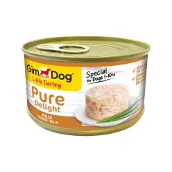 Gim Dog Pure Delight wet dog food with chicken tin