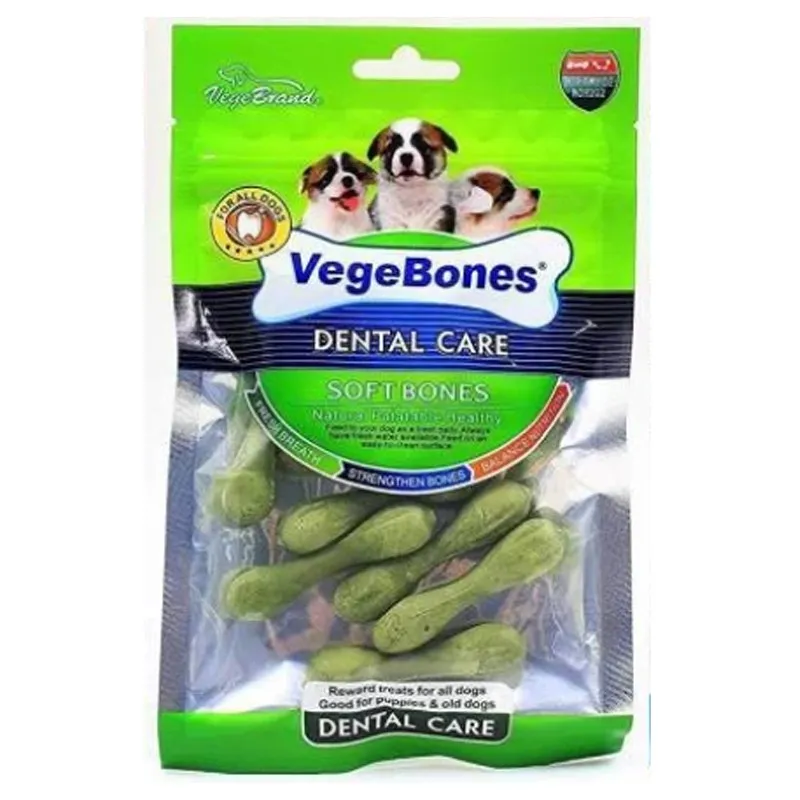 VegeBones Dog Treats Dental Care Soft Bones