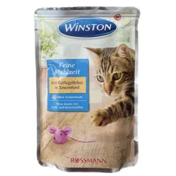 Winston Adult Wet Cat Food With Poultry Liver In Sauce