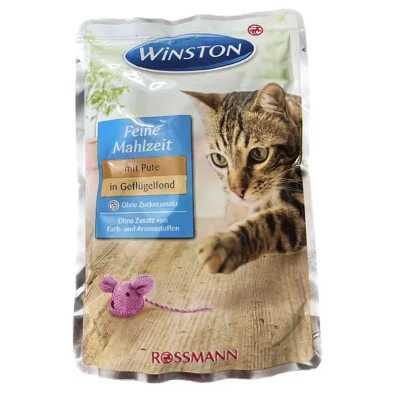 Winston Adult Wet Cat Food With Turkey &amp; Poultry In Sauce