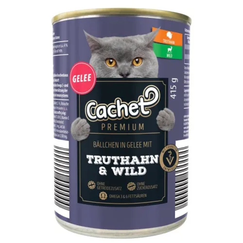 Cachet Canned Adult Wet Cat Food With Turkey &amp; Poultry In Jelly
