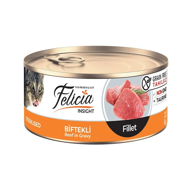  Felicia Canned Food For Sterilised Cats With Beef In Gravy