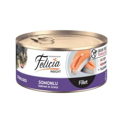  Felicia Canned Food For Sterilised Cats With Salmon In Gravy