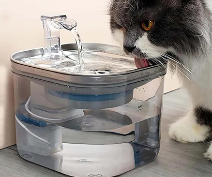 آبخوری اتوماتیک شیشه‌ای گربه 